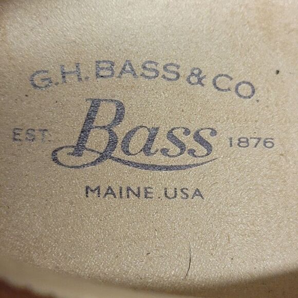 G.H. Bass & Co Patterson Size 11M Brown Leather and Tweed Men’s Lace Up Shoes - Picture 7 of 8